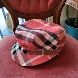 Burberry pink novacheck newsboy hat